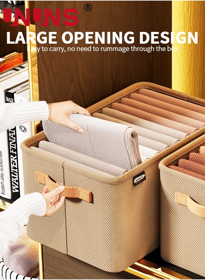 Foldable Storage Bins,Pack Of 4 Clothes Drawer Organizer Bins With Handles,Closet Organizers For Clothes Storage,Office Storage,Room Organization,48x28x25cm