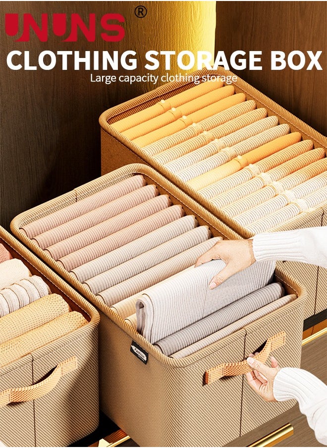 Foldable Storage Bins,Pack Of 4 Clothes Drawer Organizer Bins With Handles,Closet Organizers For Clothes Storage,Office Storage,Room Organization,48x28x25cm