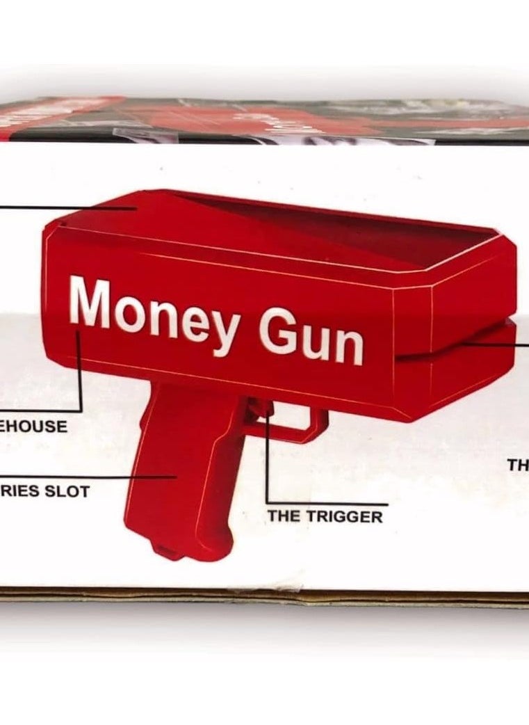 Money Gun Toy for Spraying Paper Cash—Perfect Prop for Parties, Weddings, Birthdays, Marketing Events, Nightclubs, and Party Games.