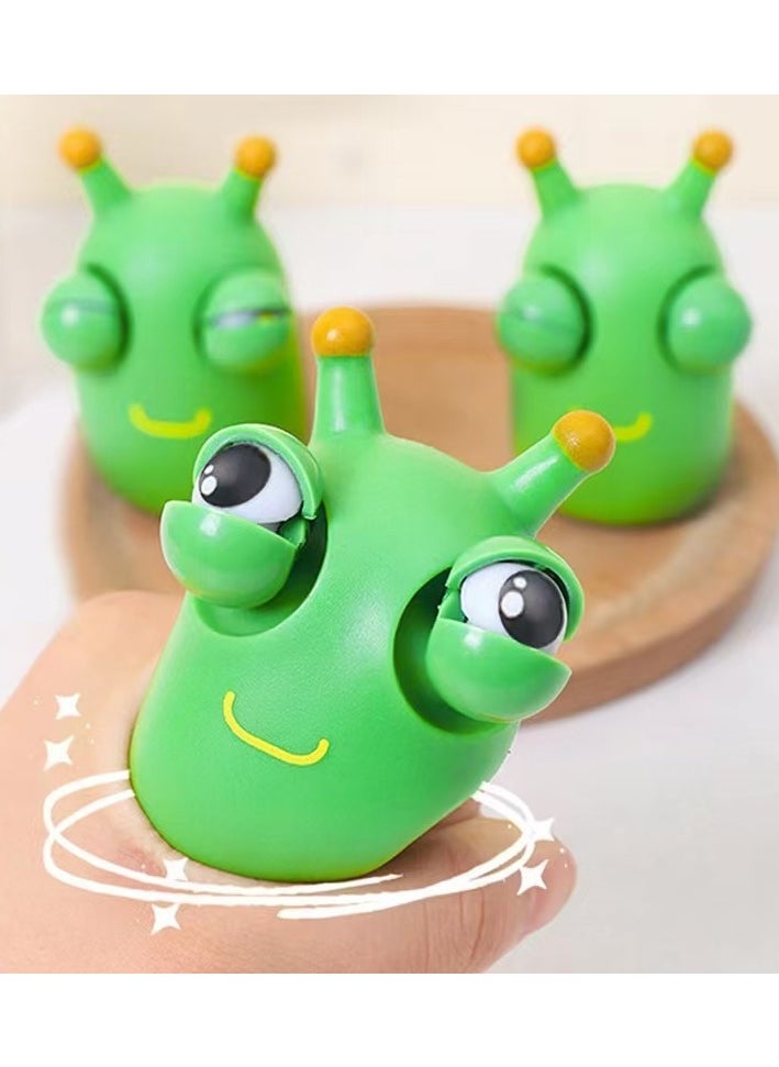 10PCS Children's Decompression And Funny Toys, Cartoon Staring Worm Toys, Safe And Odorless PP Material