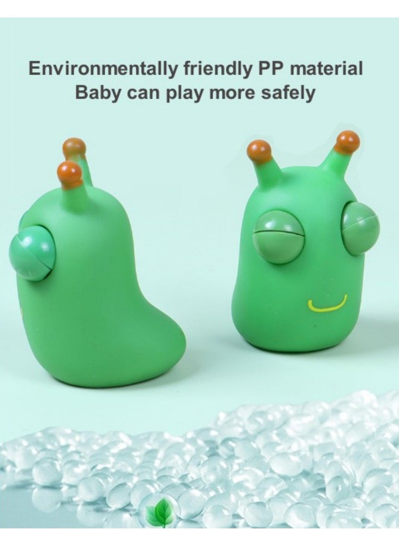 10PCS Children's Decompression And Funny Toys, Cartoon Staring Worm Toys, Safe And Odorless PP Material