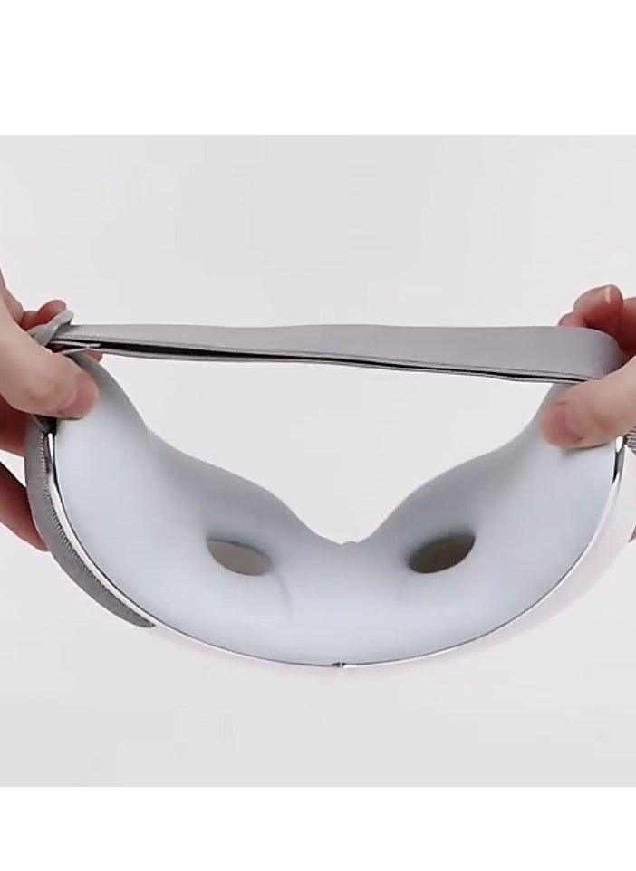 Rechargeable, Wireless & Foldable 180° Airbag Eye Massager with Warm Compress, Bluetooth & In-Built Music, 4 Modes with Voice Guidance (Eye Protection, Relaxation, Sleep & Activation Mode)