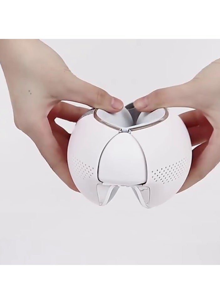 Rechargeable, Wireless & Foldable 180° Airbag Eye Massager with Warm Compress, Bluetooth & In-Built Music, 4 Modes with Voice Guidance (Eye Protection, Relaxation, Sleep & Activation Mode)