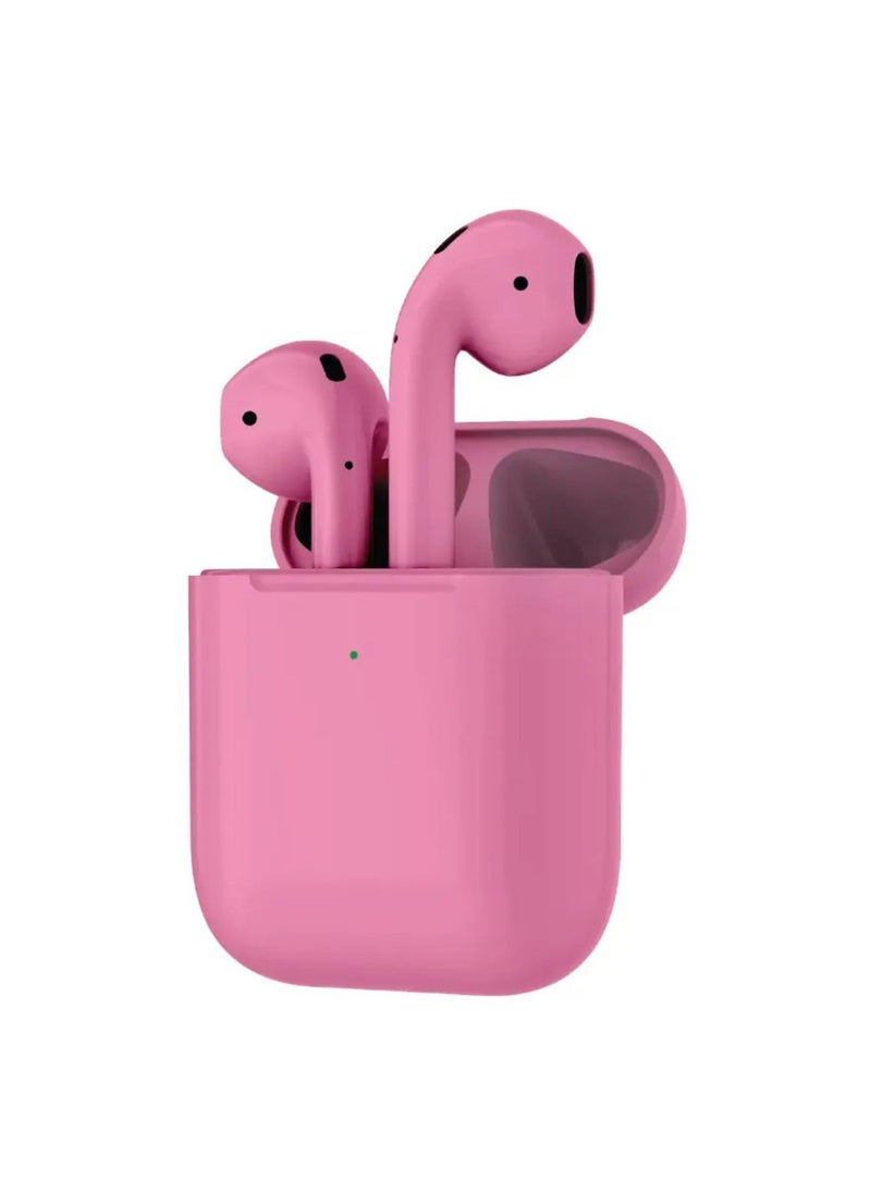 Deep Bass Wireless Earbuds 2 | Touch Control | Wireless Charging | Independent Earbuds | 20 Hours Working Time | ENC | Premium Materials | V5 Bluetooth | Type-C Charging Port - Pink