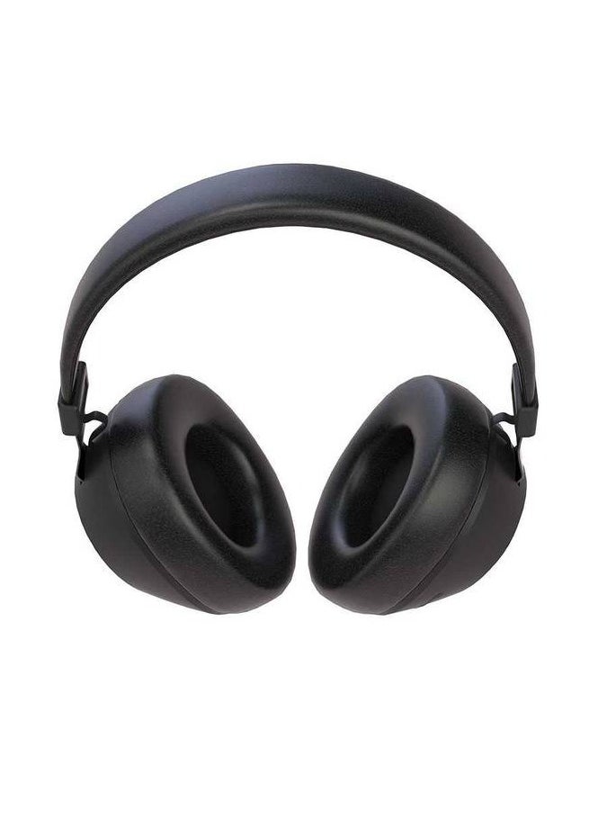 Portable Bluetooth 5.0 Headphones with Noise Cancelling Active Siri & Volume Controls 16-hours Play Time Rubberized Surface - Black