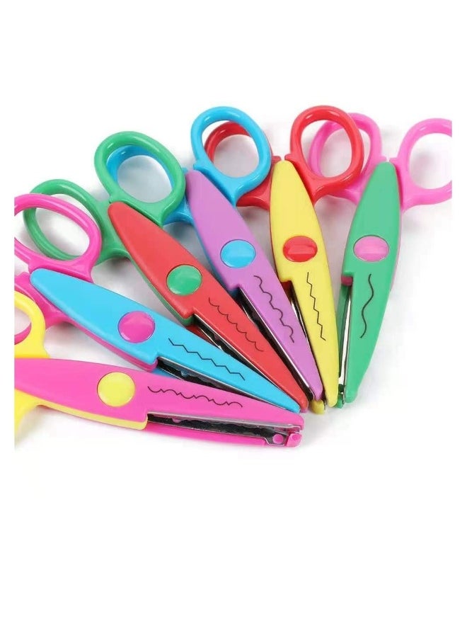 6Pcs Decorative Paper Edge Scissor Set, Colorful Paper Edger Scissors Great for Kids, Teachers, Crafts, Scrapbooking, DIY Projects, and Kids Crafts (5inch)