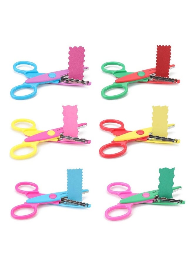 6Pcs Decorative Paper Edge Scissor Set, Colorful Paper Edger Scissors Great for Kids, Teachers, Crafts, Scrapbooking, DIY Projects, and Kids Crafts (5inch)