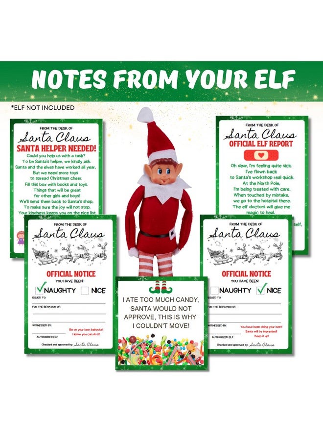 Bendable Elf Flex Accessories Upgrade Kit - Complete Sewing Diy Elf Accessories To Make Your Elf Doll Stand And Pose | 2024 Christmas Elf Wire And Prop Kit With Elf Notes And Message Cards