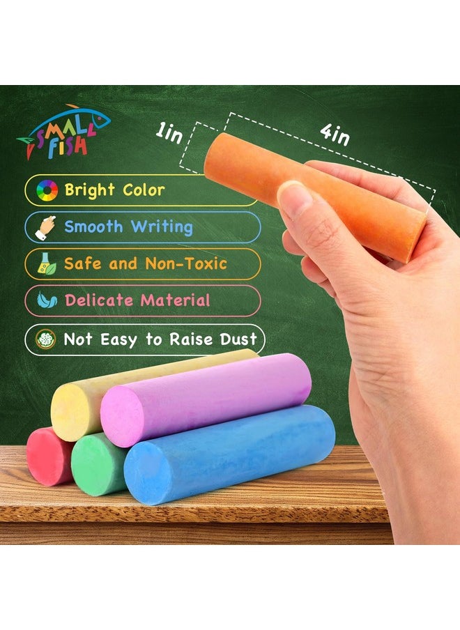 160Pcs Sidewalk Chalks Set In 16 Colors: Jumbo Washable Drawing Chalk For Kids Outdoor Art, Non-Toxic Dustless Colored Giant Box Chalkboard Chalk For Toddler Painting On Blackboard, Playground, Party