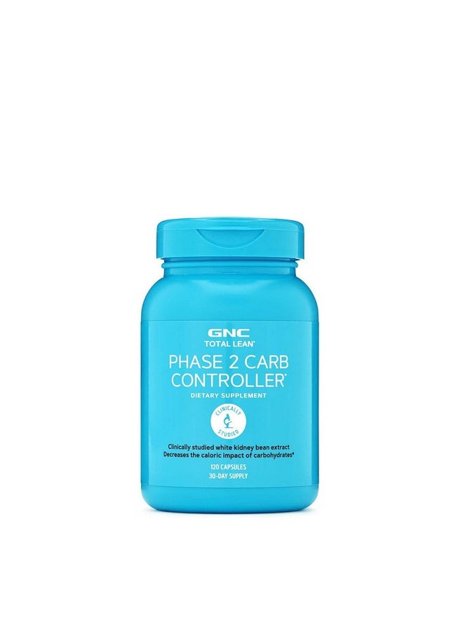 GNC Total Lean Phase 2 Carb Controller | Decreases Calorie Impact from Carbohydrates | 120 Capsules