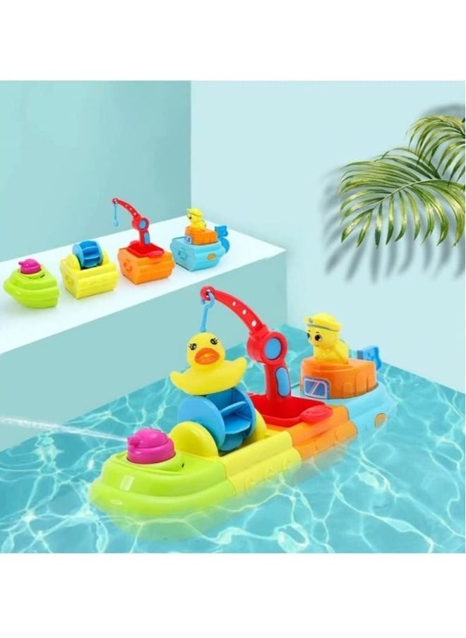 Wind-Up Boat Bath Toy for Kids, Baby, Toddler