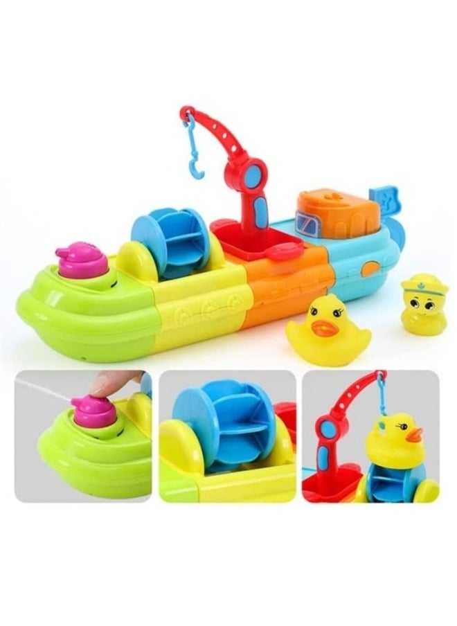 Wind-Up Boat Bath Toy for Kids, Baby, Toddler