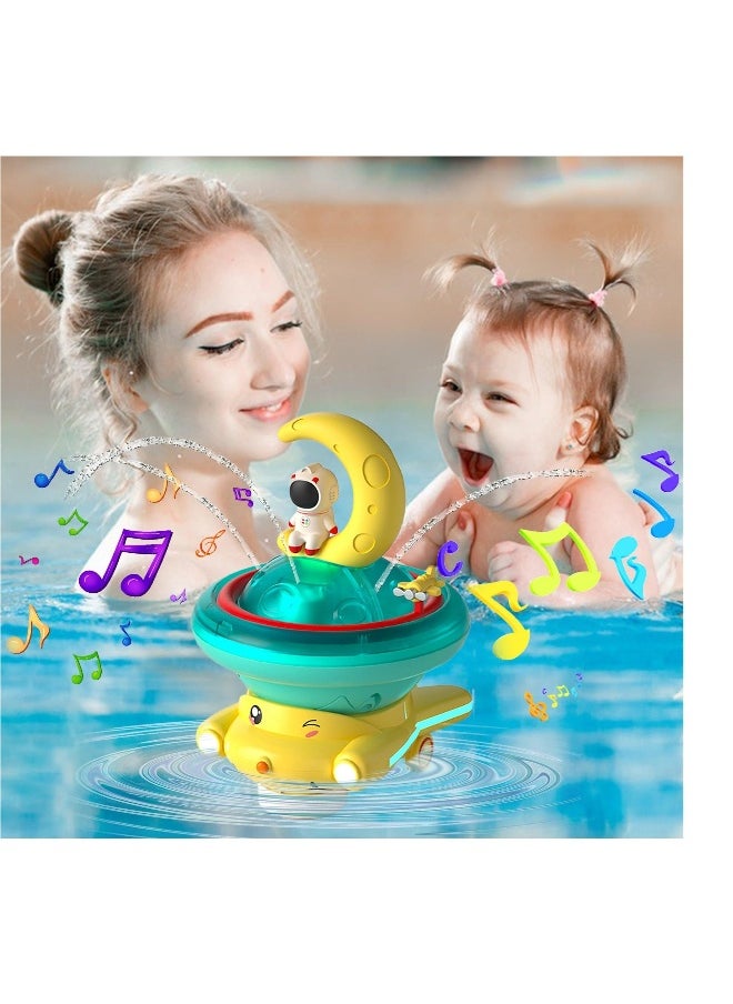 Baby Bath Toy for Toddlers, Astronaut Sprinkler Bathtub Toys, Light Up Fun Kids Bath Toys, Sutable for Toddlers Infants 1 2 3 Years