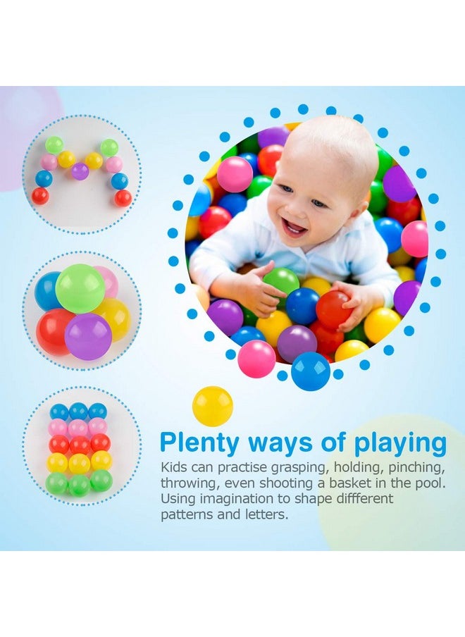 Pit Balls Pack Of 50 - Bpa Free 5 Color Hollow Plastic Ball For 1 2 3 Years Old Toddlers Baby Kids Birthday Pool Party Favors Summer Water Bath Toy ( 6Cm )