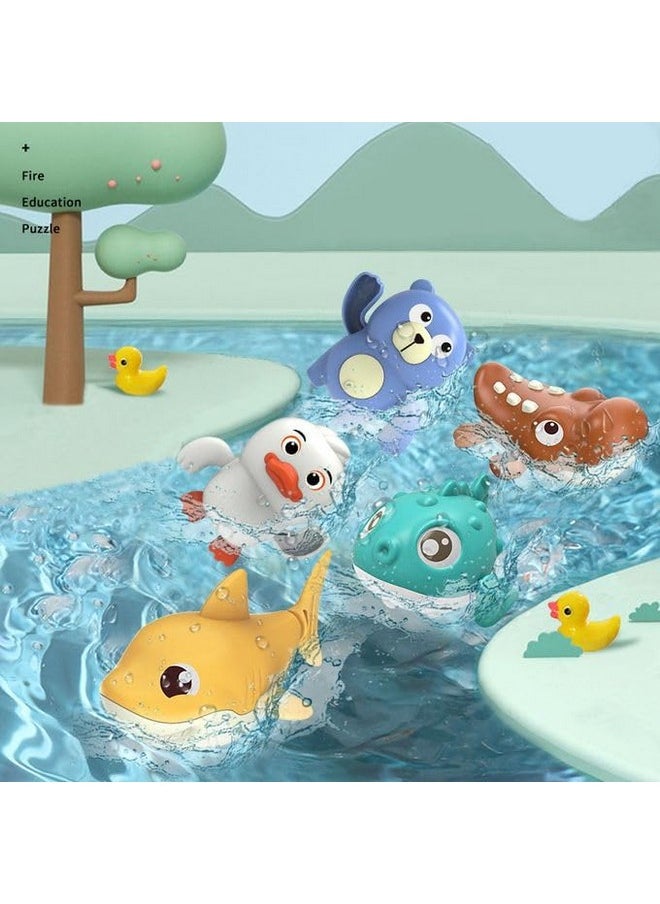 3 Pc Swimming Bathtub Toys Windup Animal Toy Floating Bath Tub Toys For Toddlers / Babies (Assorted)