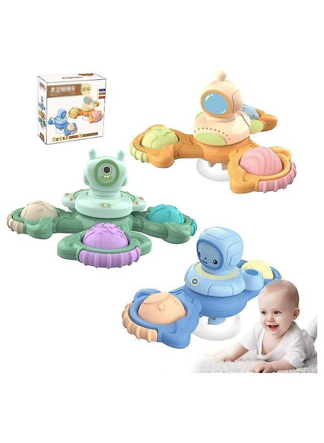 Suction Cup Spinner Toys3 Pack Baby Montessori Sensory Educational Learning Toy Infant Bath Teething Travel Fidget Toy