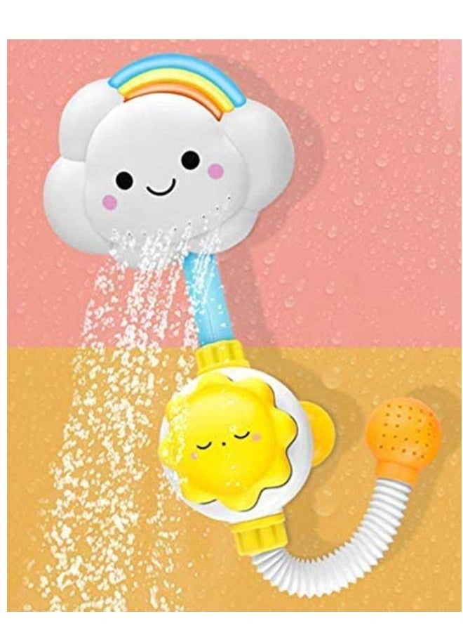 Bath Toys For Toddlers Baby Bath Shower Toy Bath Spray Water Shower Toy Lovely Cloud Rainbow Water Squirt Shower Faucet For Toddlers Kids Cloud Baby Bath Toys