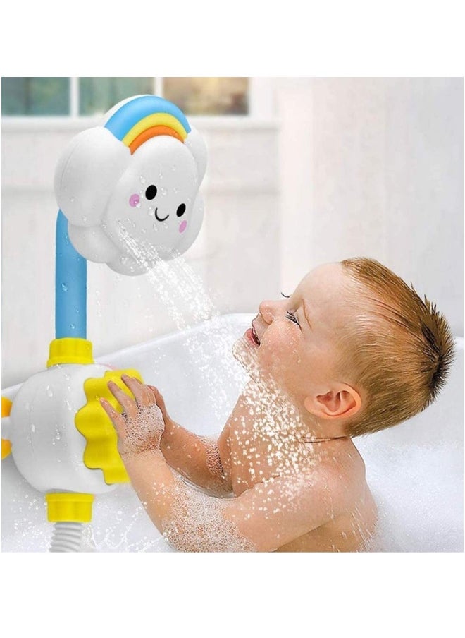 Bath Toys For Toddlers Baby Bath Shower Toy Bath Spray Water Shower Toy Lovely Cloud Rainbow Water Squirt Shower Faucet For Toddlers Kids Cloud Baby Bath Toys