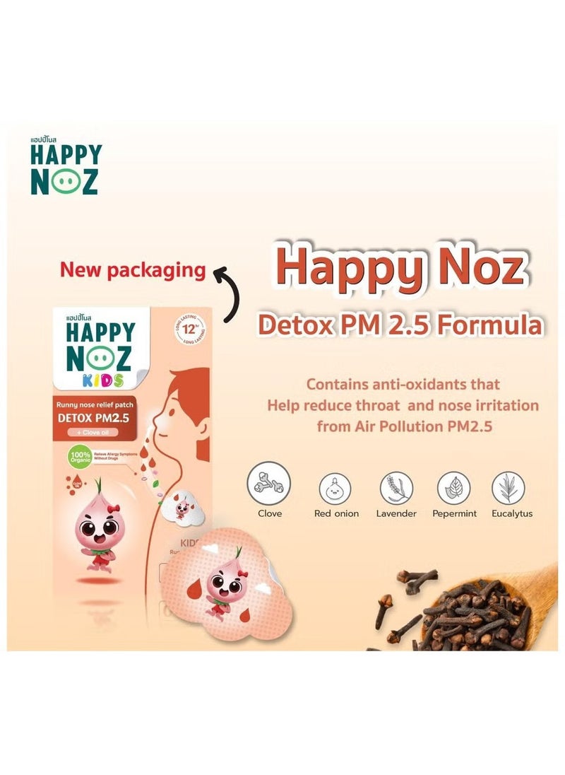 Happy Noz Detox PM 2.5 for Kids - 5 Pack (Orange) - Refreshing and Powerful Defense