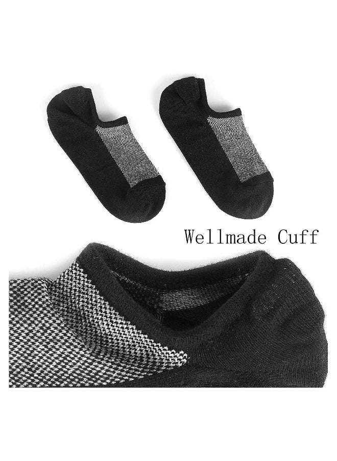 Mens Ankle Athletic Socks Low Cut Breathable Running Comfort Sports Trainer Cotton Casual Non-Slip No Show for Men and Women Invisible Crew Boat EUR44-49 6Pairs