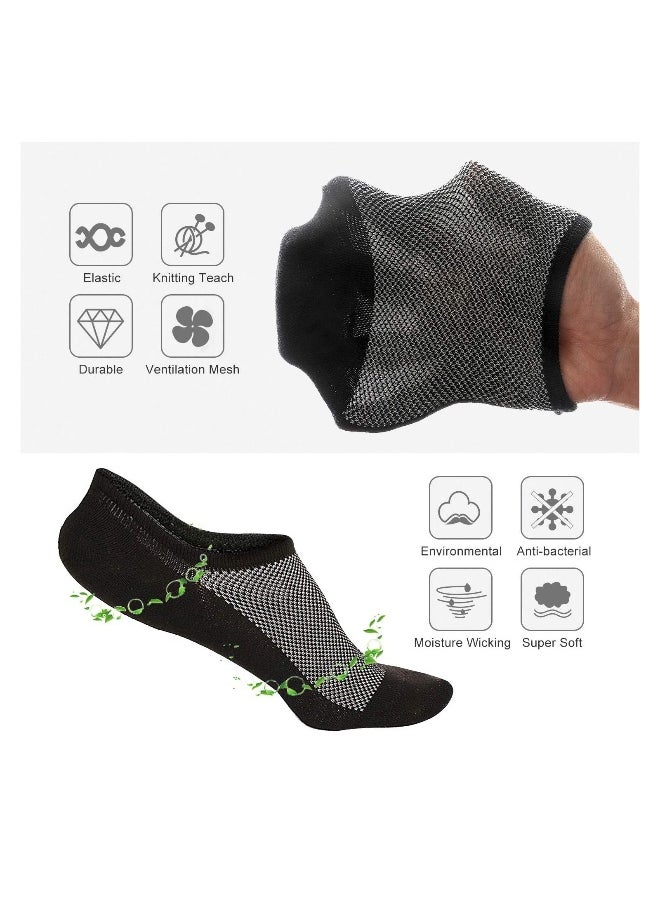 Mens Ankle Athletic Socks Low Cut Breathable Running Comfort Sports Trainer Cotton Casual Non-Slip No Show for Men and Women Invisible Crew Boat EUR44-49 6Pairs