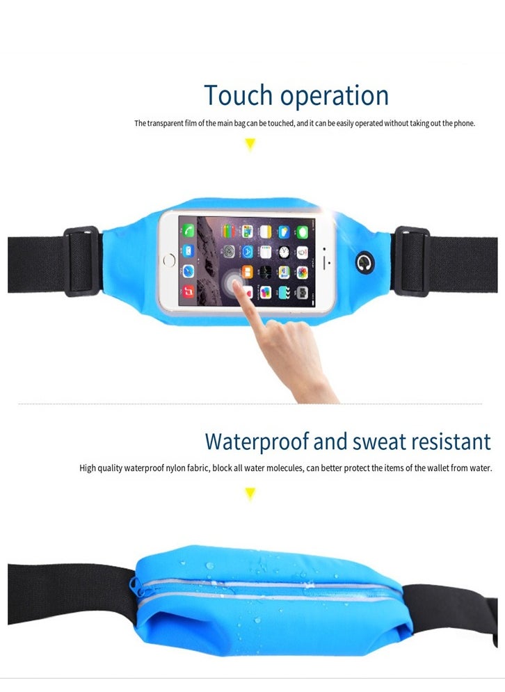 Running Belt for Mobile Phone Running Bag Jogging Waist Bag with Touch Screen Running Belt for Jogging Pockets Fitness Belt Mobile Phone Bag Sports Belt Running Bag for Fitness, Cycling and Travel