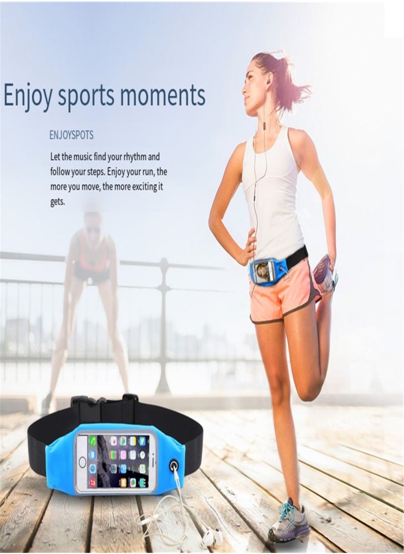 Outdoor sports running waist bag with touch screen, anti-theft and anti-sweat invisible waist bag, music fitness belt
