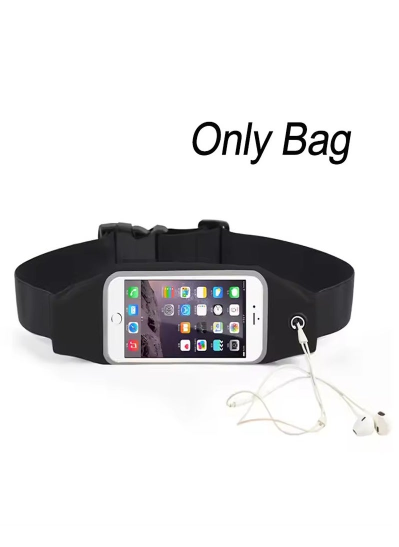 Outdoor sports running waist bag with touch screen, anti-theft and anti-sweat invisible waist bag, music fitness belt
