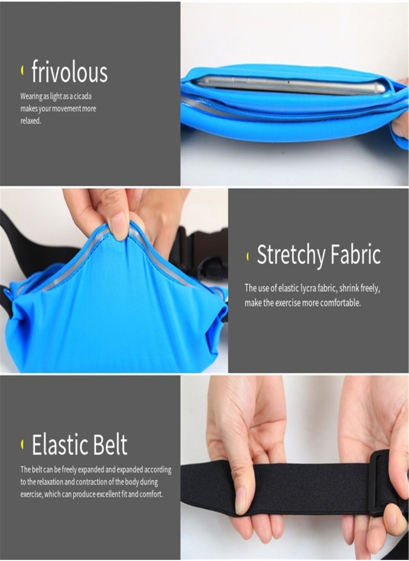 Outdoor sports running waist bag with touch screen, anti-theft and anti-sweat invisible waist bag, music fitness belt