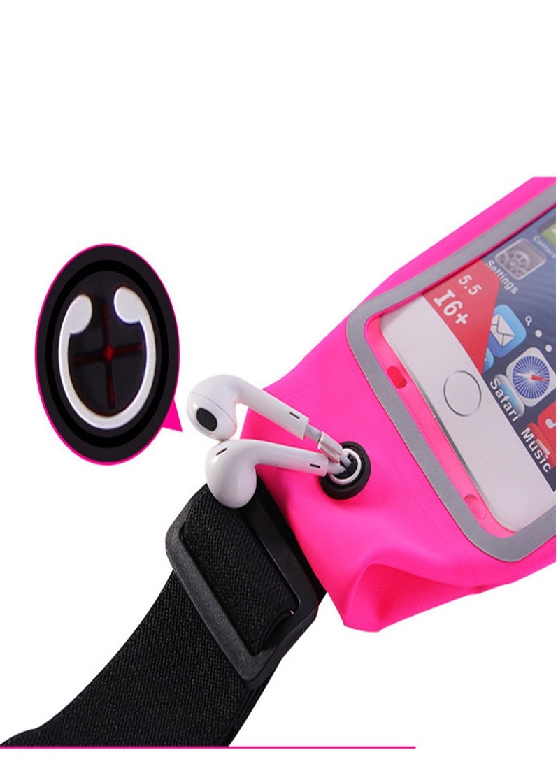 Outdoor sports running waist bag with touch screen, anti-theft and anti-sweat invisible waist bag, music fitness belt