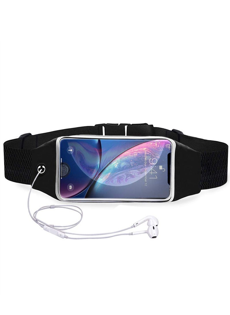 Outdoor sports running waist bag with touch screen, anti-theft and anti-sweat invisible waist bag, music fitness belt