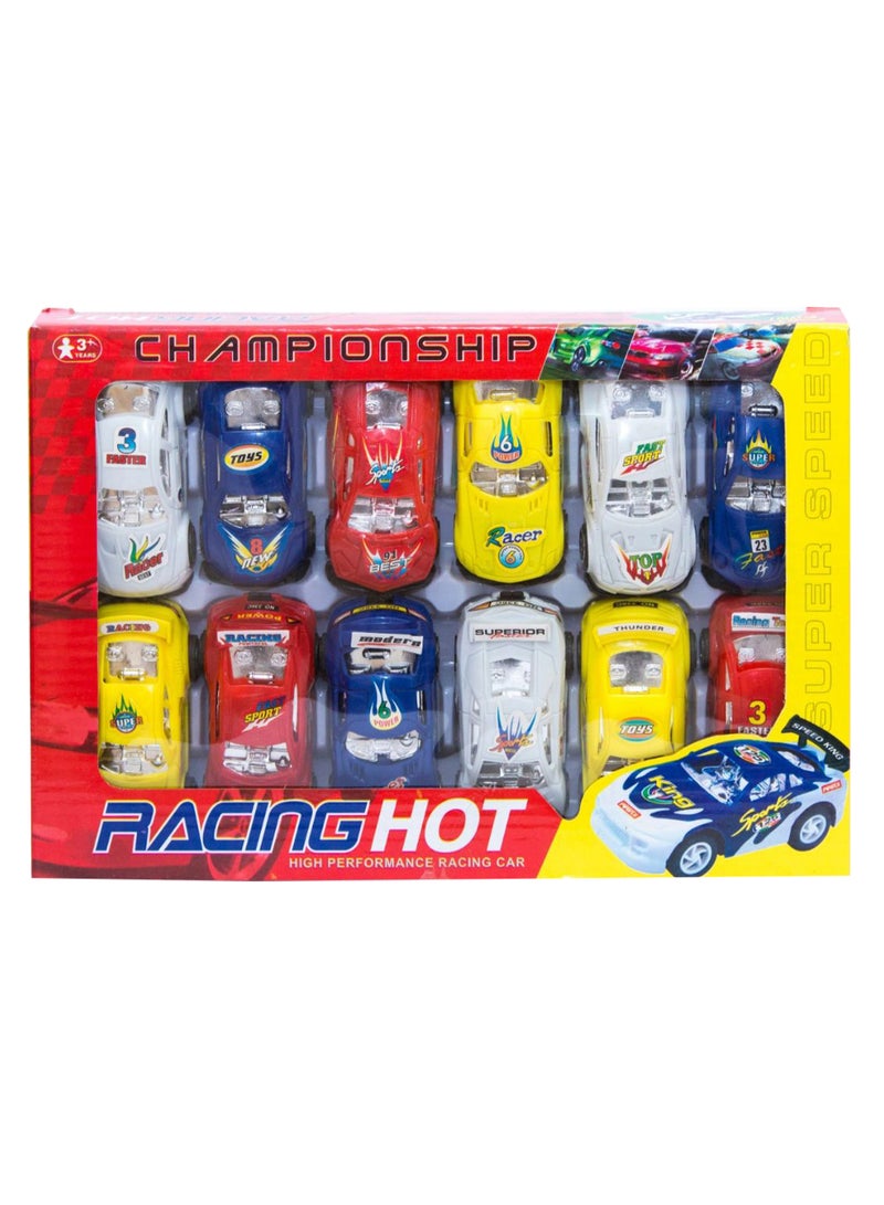 12-Piece Championship Hot Racing Car Play Set