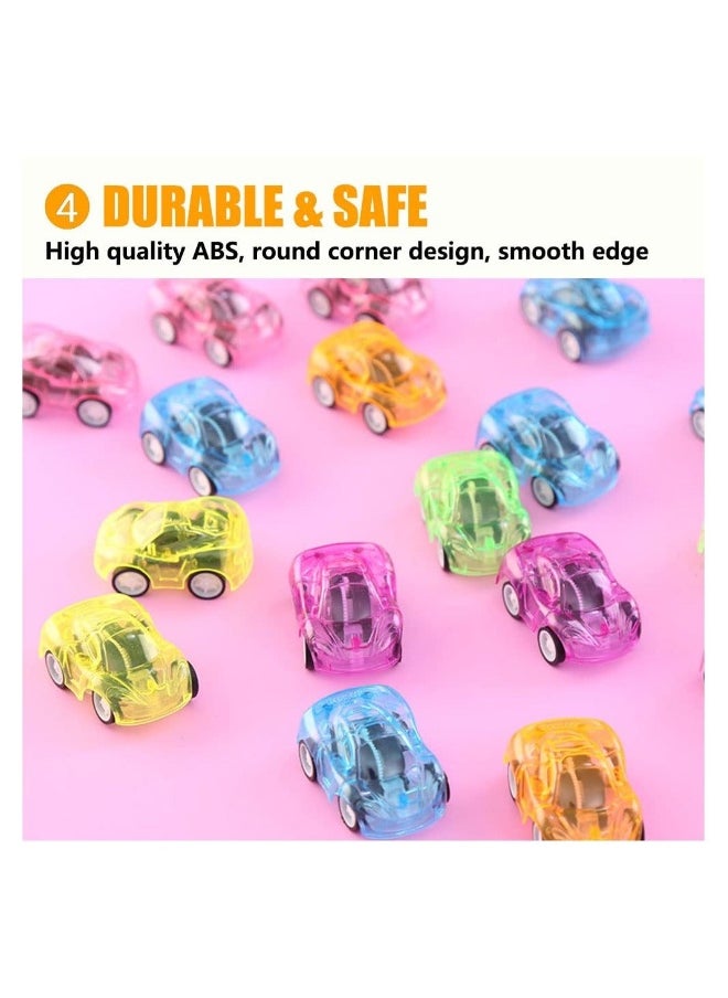 36 Pcs Pull Back Vehicles Mini Car Friction Powered Racing Cars Mini Constructions Trucks for Preschool Toddlers Boys & Girls, Bulk Party Favors, Random Color