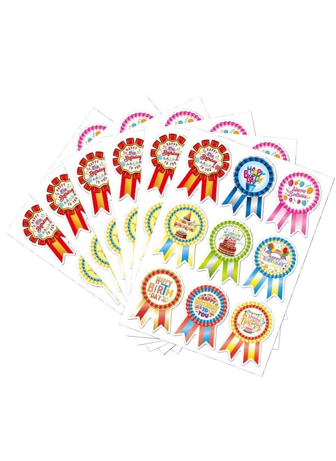 Happy Birthday Stickers for Kids Adults 20 Sheet 180 Pcs Large Happy Birthday Adhesive Stickers Party Gifts Bags Box Celebration Envelope Sealing Gift Wrap Decorations