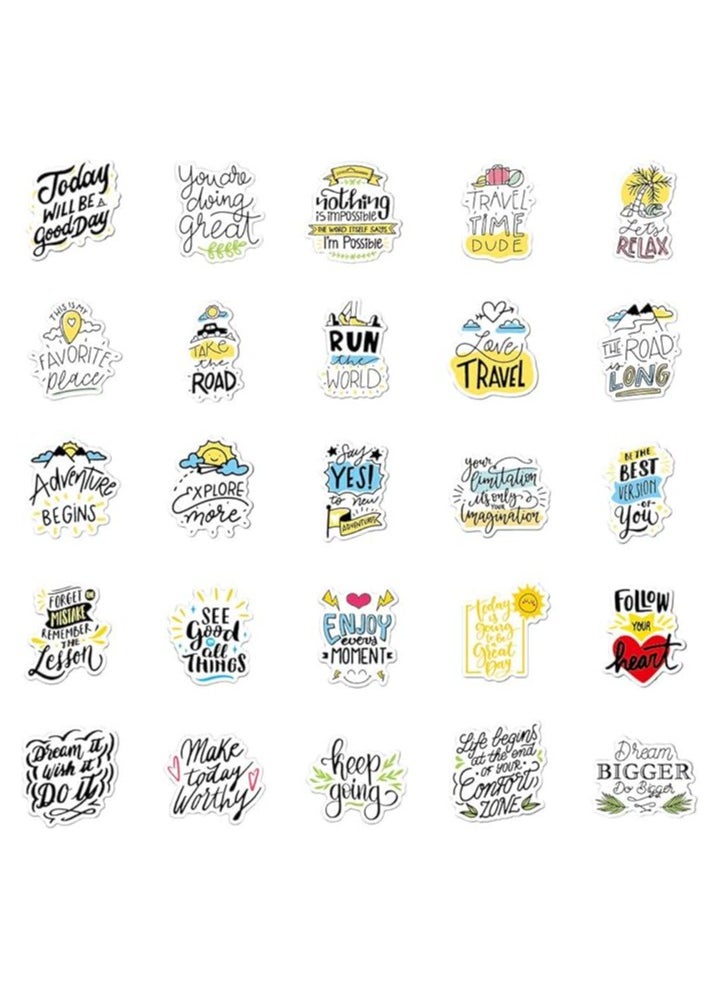 Inspirational Stickers 50 Pcs, Reward Motivational Words Decals for Teens Students Employees Teachers, Waterproof Graffiti Positive Patches for Laptop Water Bottle Hydroflasks Notebook Computer