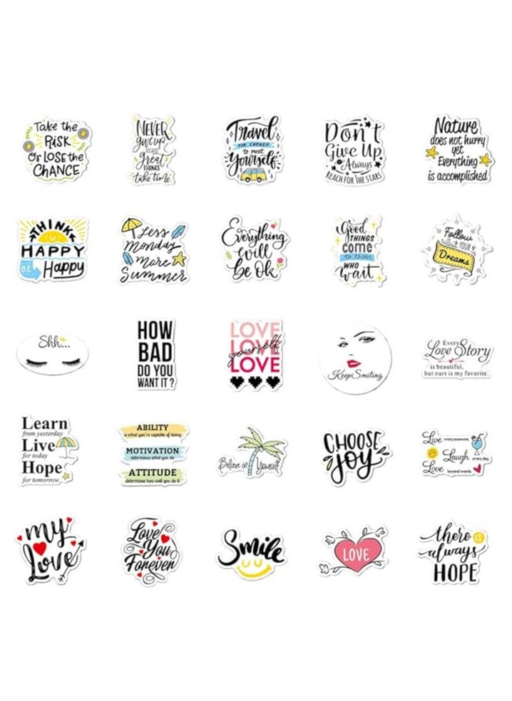 Inspirational Stickers 50 Pcs, Reward Motivational Words Decals for Teens Students Employees Teachers, Waterproof Graffiti Positive Patches for Laptop Water Bottle Hydroflasks Notebook Computer