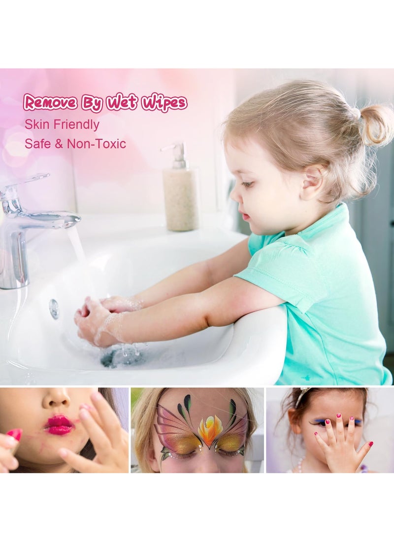 Kids Makeup Kit for Girl,Washable Makeup Kit for Kids Girl Toys,Birthday Toys,Non Toxic Toddlers Cosmetic for Children Age3-12 Years Old (Pink)