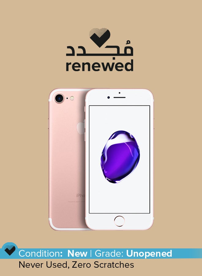 Renewed - iPhone 7 With FaceTime Rose Gold 128GB 4G LTE