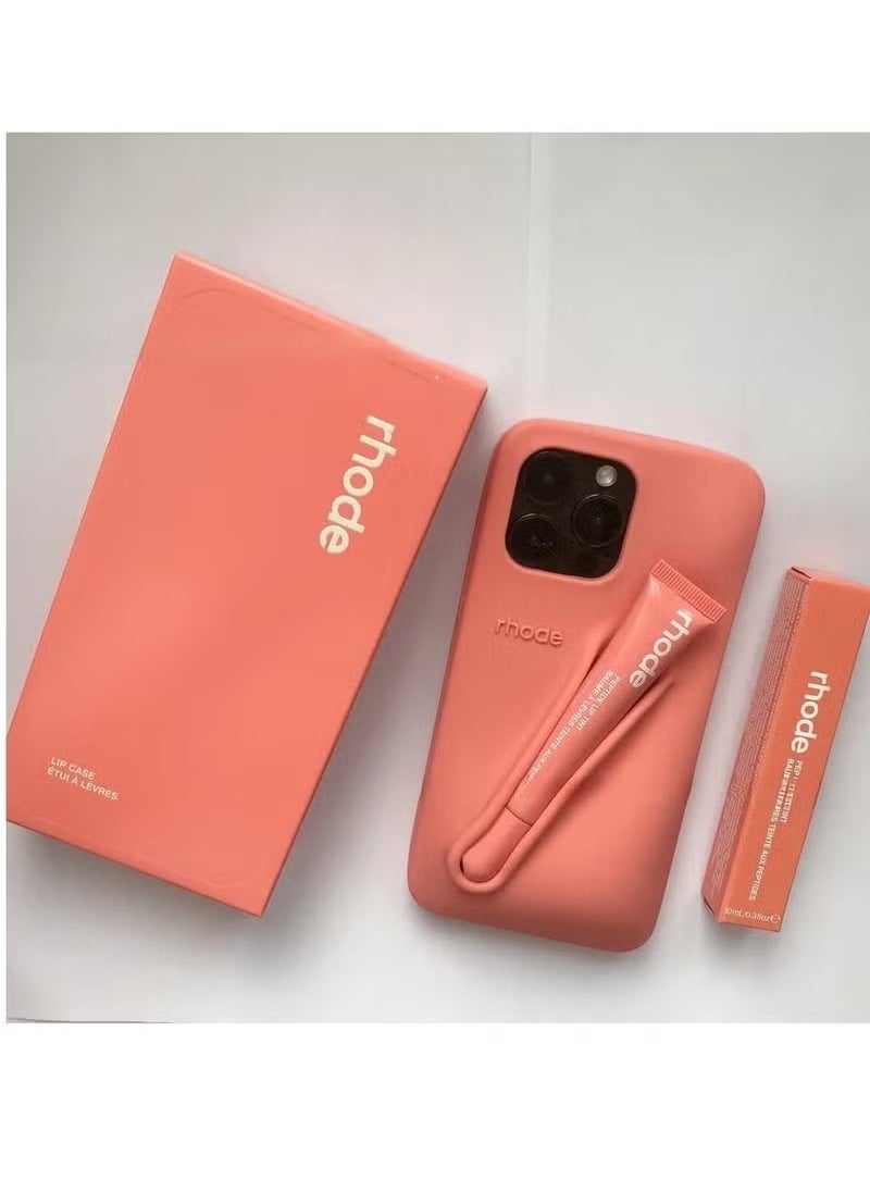 Peptide Lip Tint (PEACH PIT) + Summer Lip Case Case for iPhone 15 promax (PEACH PIT) - Limited Edition