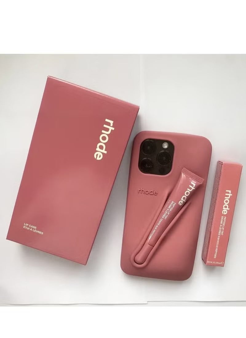 Peptide Lip Tint (SALTY TAN) + Summer Lip Case Case for iPhone 15 plus (SALTY TAN) - Limited Edition