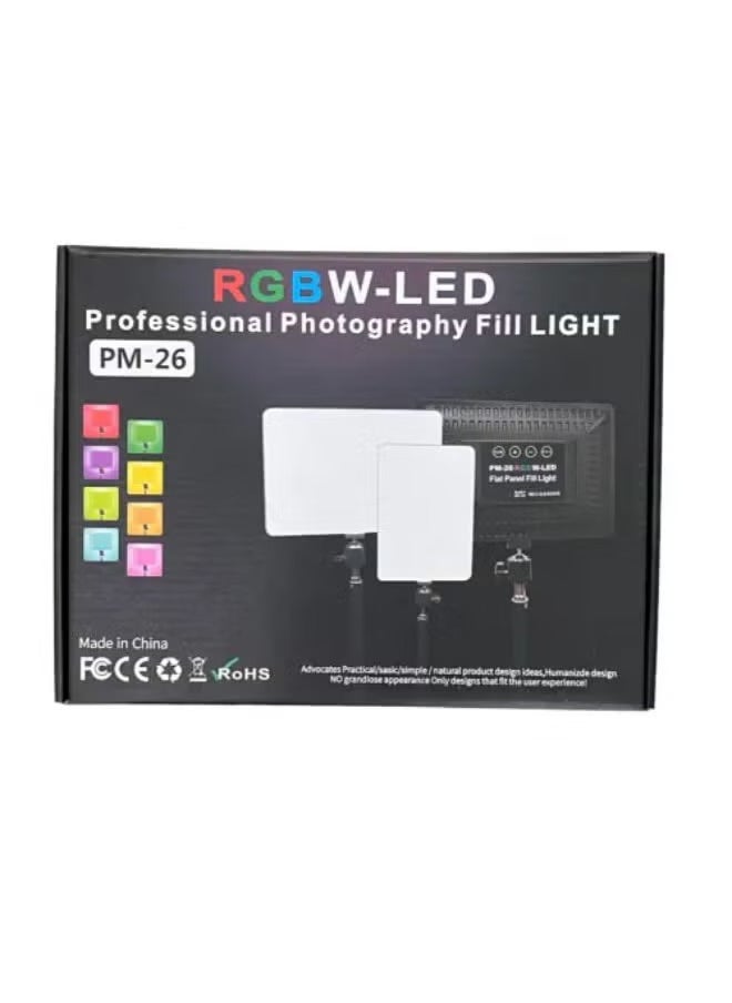 Spotlight for Photography RGB PM-26, Adjustable Color Modes, 36W High-Output LED, Professional Lighting for Portraits, Product Photography, and Video Content Creation – Portable, Durable, and Easy to Use for Studio and On-the-Go Shoots