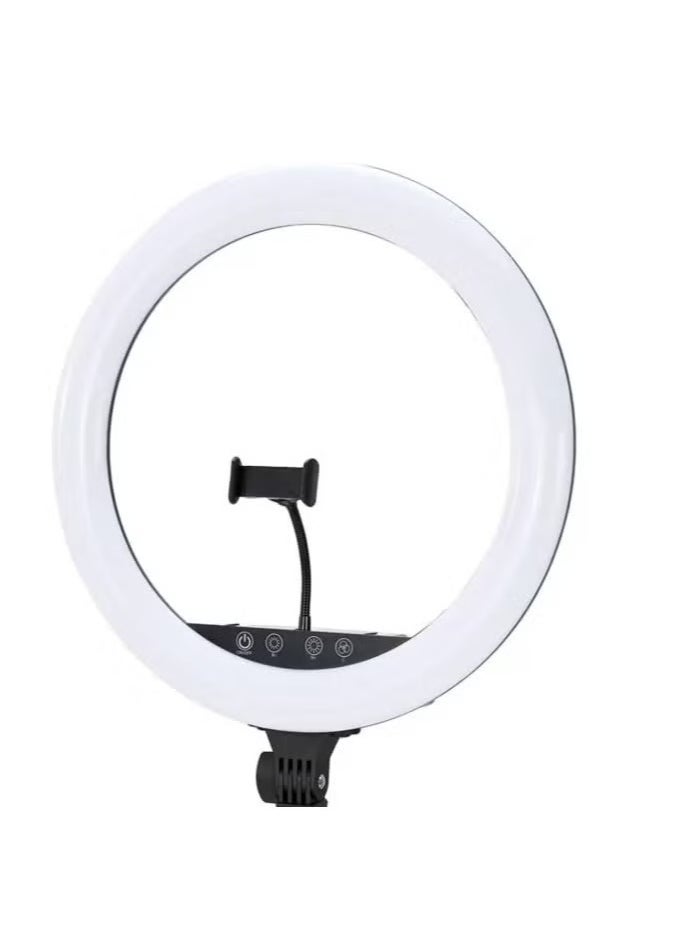 RGB LED Soft Ring Light – MJ18 M45 Touch Control with 3 Phone Holder Clips & Remote (18