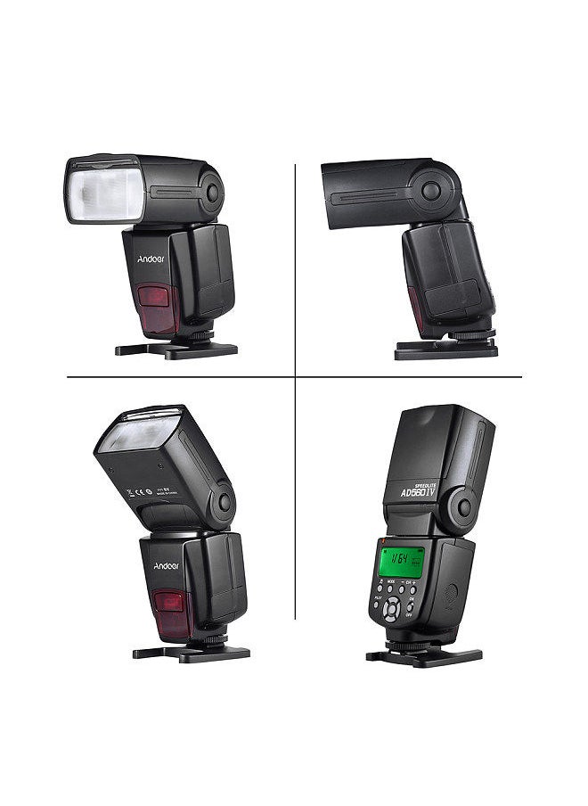 AD560 IV 2.4G Wireless Universal On-camera Slave Speedlite Flash Light GN50 LCD Display for DSLR Cameras