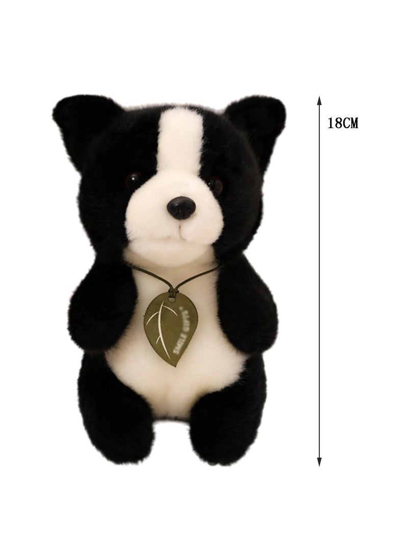 18 CM Cute Simulation Border Collie Plush Toy Soft Stuffed Animal Doll For Girls And Boys All Ages Gift