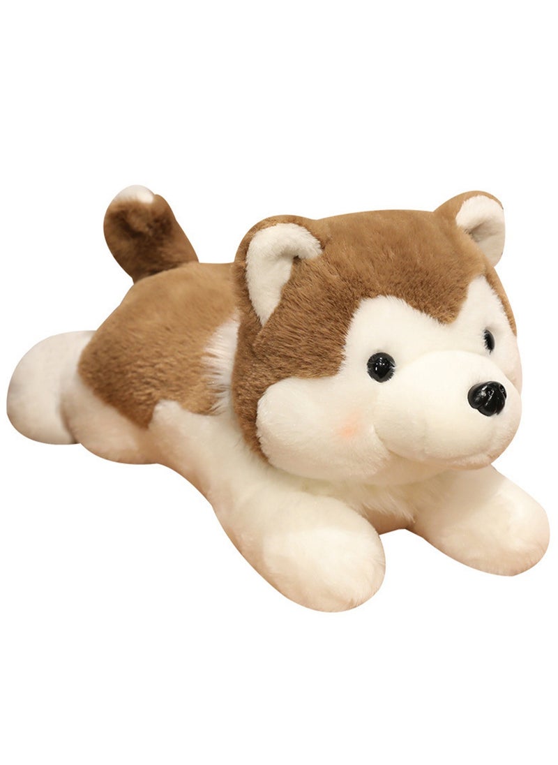 30 CM Simulation Husky Plush Toy Soft Stuffed Cute Cartoon Dog Doll For Girls And Boys All Ages Gift（Style 2）