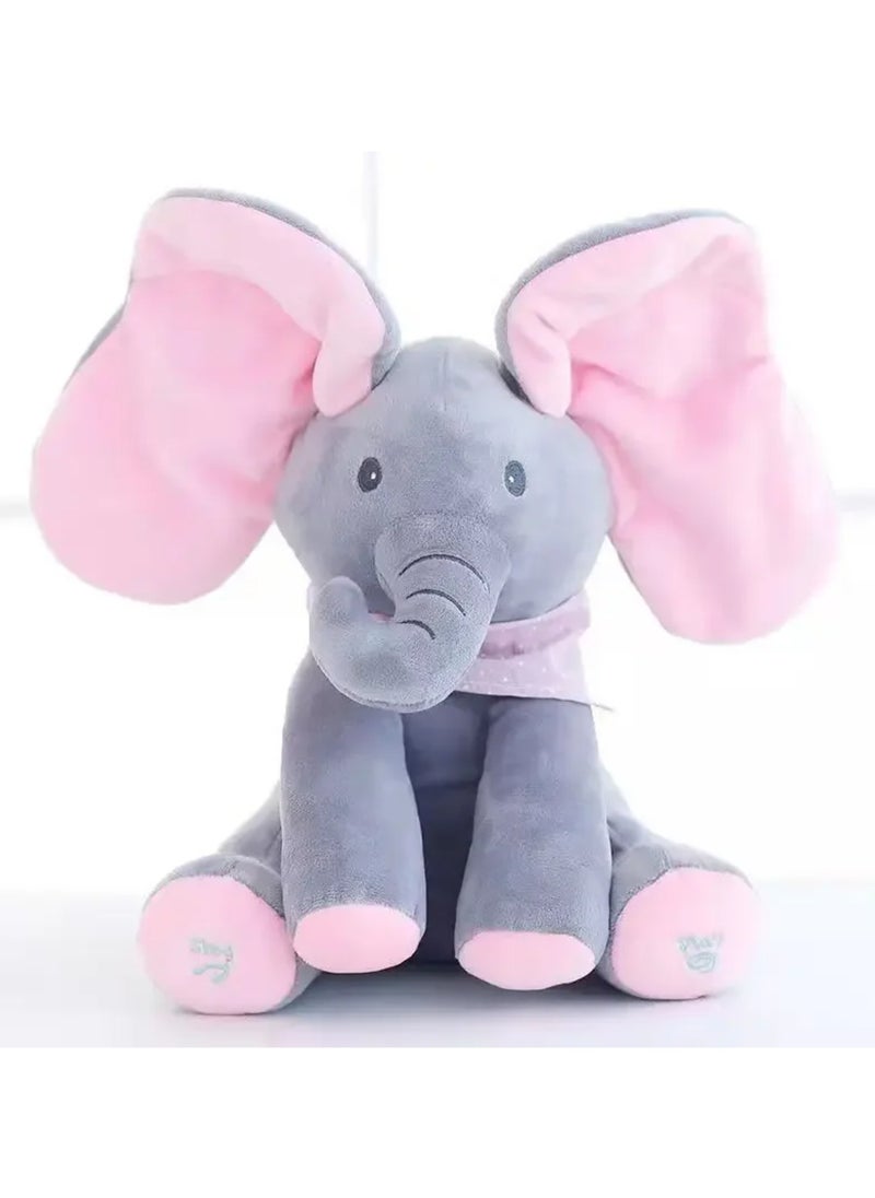 Elephant Hide and Seek Plush Toy Soothing Toys Baby Hide and Seek Game Toys Singing Interactive Musical Toys