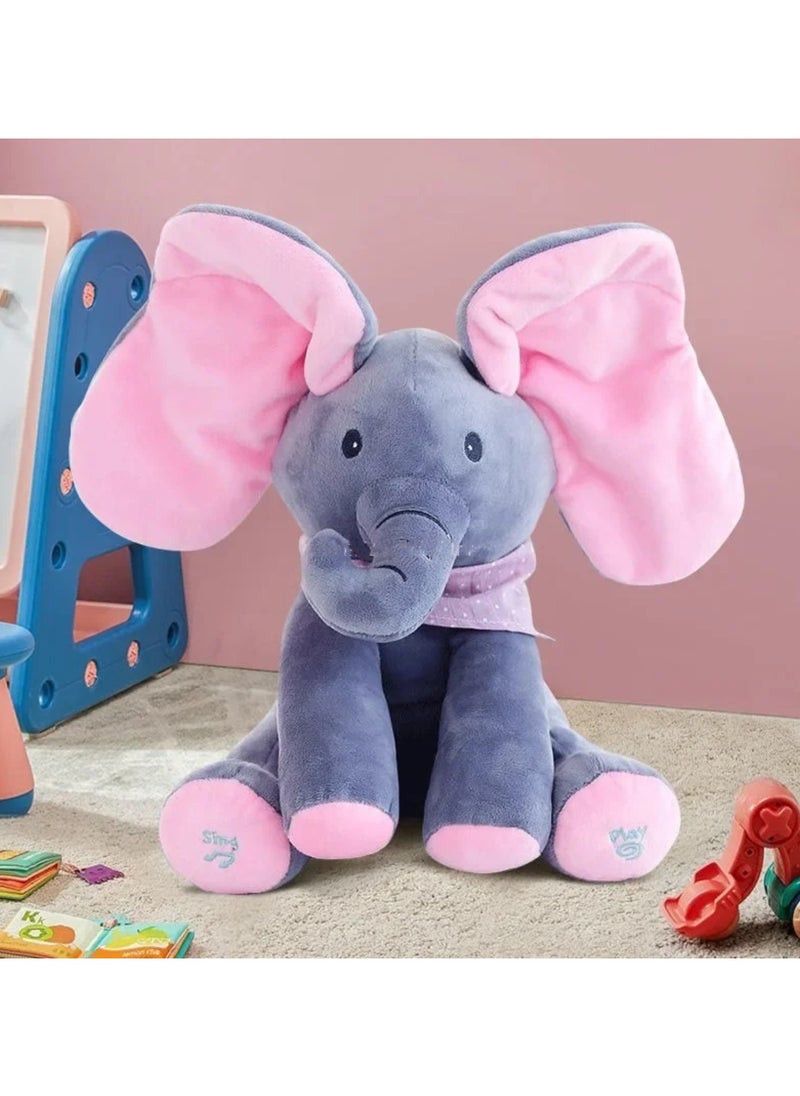 Elephant Hide and Seek Plush Toy Soothing Toys Baby Hide and Seek Game Toys Singing Interactive Musical Toys