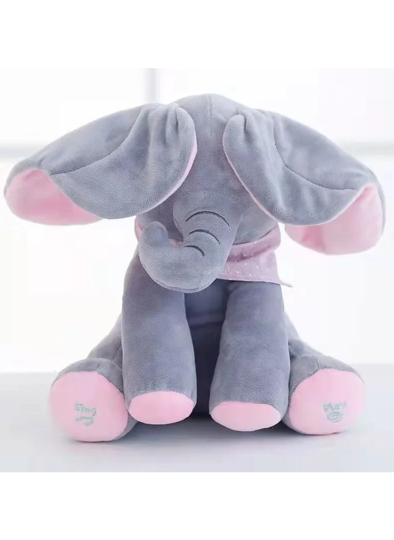 Elephant Hide and Seek Plush Toy Soothing Toys Baby Hide and Seek Game Toys Singing Interactive Musical Toys