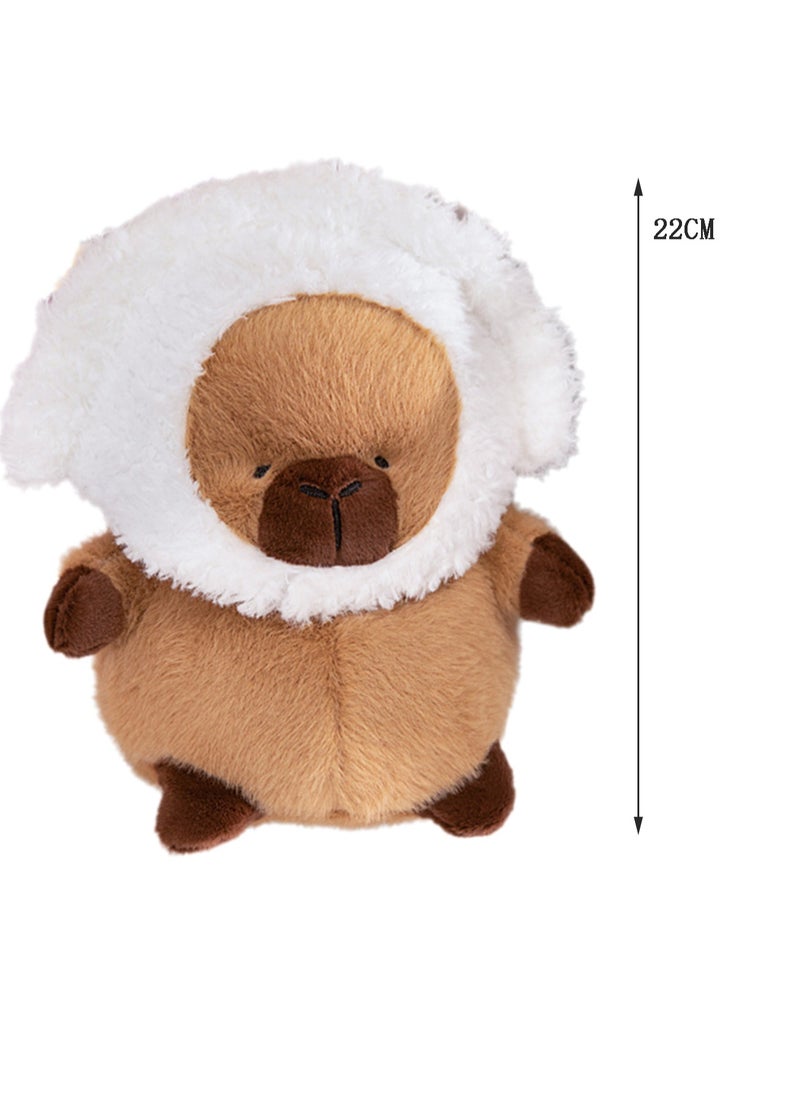 22 CM Cute Capibara Plush Toy Soft Stuffed Animal Doll For Girls And Boys All Ages Gift（Style 2）