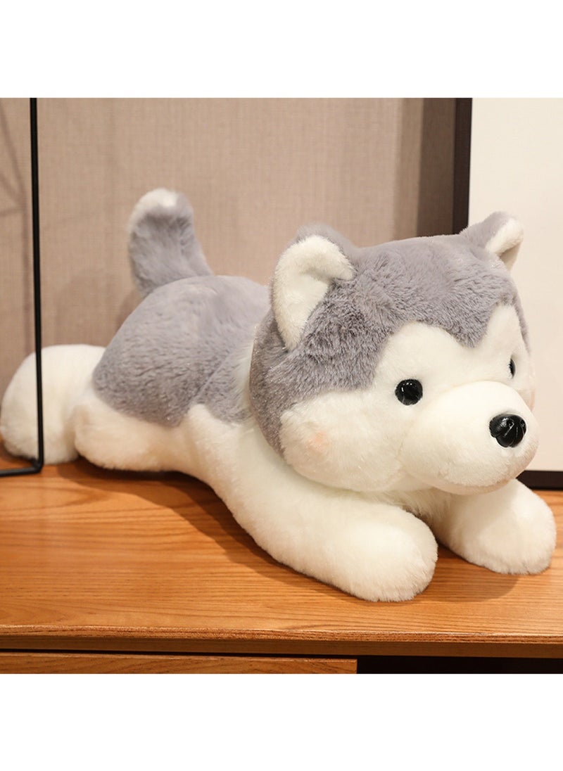 30 CM Simulation Husky Plush Toy Soft Stuffed Cute Cartoon Dog Doll For Girls And Boys All Ages Gift（Style 1）